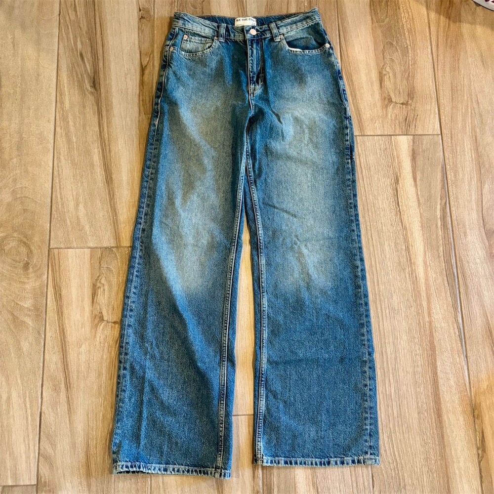 We The Free by Free People Jeans Womens 28 Blue High Rise Wide-Leg